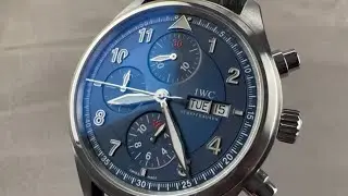 IWC Pilot's Watch Spitfire Chronograph Laureus Limited Edition IW3717-12 - 42mm Blue Dial Review