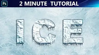 How to Create Ice Text Design | Photoshop cc Tutorial 2020 Free Typography for beginners