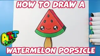 How to Draw a Watermelon Popsicle