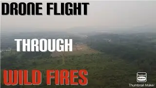Drone Views Of Canadian Wild Fires In NY.