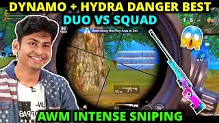 DYNAMO + HYDRA DANGER BEST DUO MATCH - DANGER SHOCKED BY DYNAMO AWM SNIPING - PUBG MOBILE