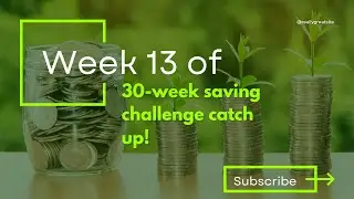 Week 13 Money Milestone: 30-Week Saving Challenge Update!!