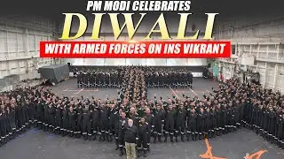 PM Modi celebrates Diwali with the armed forces on board the INS Vikrant.