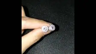 Hip Hop BlingRound Stud Earrings for Men and Women