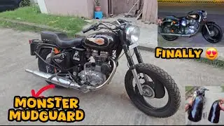 FINALLY INSTALLED MONSTER MUDGUARD IN MY BULLET 350 STANDARD 🤩 || ROYAL ENFIELD