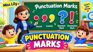 Punctuation for Kids | English Grammar Lesson | Full Stop, Comma & Question Mark