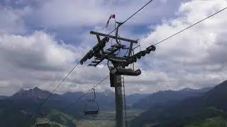 Die Wannenjochbahn Schattwald (3-CLF - Doppelmayr) am 23.06.2018