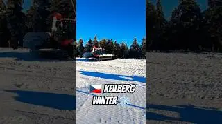 KEILBERG 🇨🇿❄️ Winterzauber Schnee Wintersport ⛷️❄️🏂 Schneeraupen und verschneite Berglandschaft ❄️⛷️