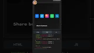 Animated Social Share buttons using HTML and CSS 