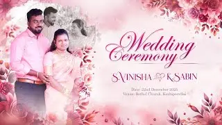 🔴Holy Matrimony | Vinisha & Sabin | 22 Dec 2025 | Bethel Church, Koliporvillai