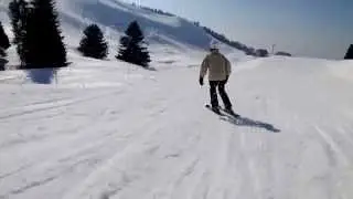 Skiing - Fun at Semnoz near Annecy,France