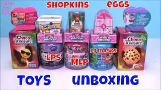Shopkins Fashems MLP LPS Unboxing Surprise Toys Eggs Season 10 Mini Packs PJ MASKS
