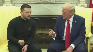 President Donald Trump and Ukrainian president have heated debate in oval office