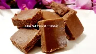 How To Make Chocolate Burfi With Milk Powder | Easy Chocolate Barfi Recipe | Diwali Sweet Recipe