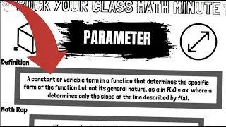 PARAMETER - Rock Your Class Math Minute Video #rockyourclass #etienne #educorock