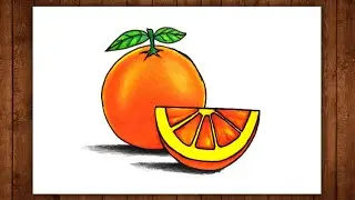 How To Draw Orange Easy Step By Step | Orange Drawing | Fruits Drawing