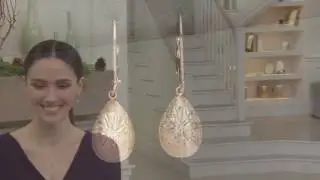 14K Gold Diamond Cut Lever Back Drop Earrings on QVC