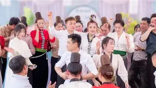 CHỊ EM NHẢY QUÁ CĂNG - ĐÁM CƯỚI NGƯỜI THÁI CÔ DÂU HỒNG VẤN & CHÚ RỂ HOÀNG BUN - BẢN CA XÃ QUỲNH NHAI