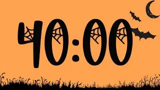 40 Minute Halloween Bats Timer (Spooky Electric Piano Tones at End)