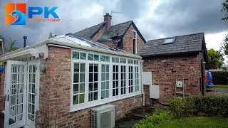Cleaning a Glass Conservatory Roof with Our Hot Water Reach and Wash System