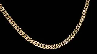 14K YELLOW GOLD 1.73CT TDW DIAMOND CUBAN LINK NECKLACE, Ref, 116 1222