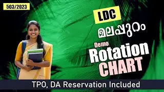 LDC 2025 Malappuram Complete Demo rotation chart - 503/2023