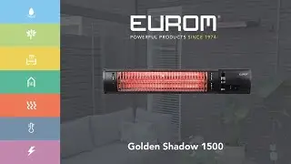 Eurom Golden Shadow 1500 - chauffage de terrasse &eacute;lectrique - FR