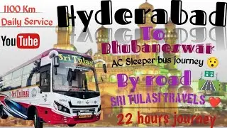 Hyderabad to Bhubaneswar By Bus 😲| Sri Tulasi Travels Ac Bus journey👌🔥 #vlog #travel