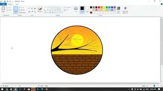 How to draw Circle Scenery using MS Paint | How to draw on your computer