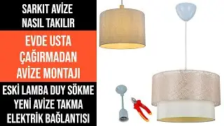 Sarkıt avize nasıl takılır - avize takma - ikea avize montajı - eski duy sökme