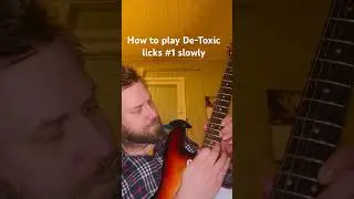 How to play Detoxic Licks #1 Alexi Laiho Sweep-tapping-legato in slow tempo?