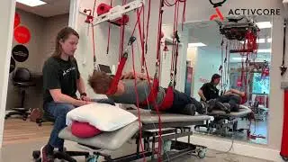 Cervical Rotation Stabilization Exercise Performed on the Redcord Suspension System