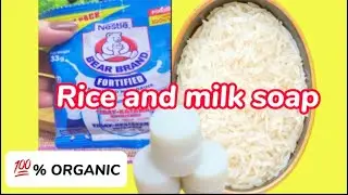 MAKING Rice Soap AT Home with no chemical #diy #naturalrecipe #beautyglowbh