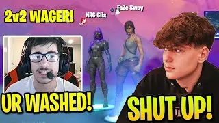FaZe SWAY Gets CHALLENGED By CLIX To 2v2 Zone Wars Wagers Then This happened (Fortnite)