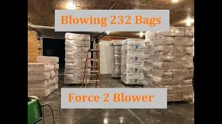 Blowing Cellulose In A Barn Attic
