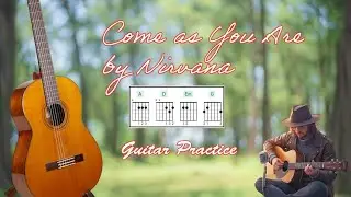 How to play Nirvana - Come As You Are with open chords #guitartutorial #music #lesson 