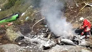हेर्दा हेर्दै हेलिकोप्टर भीरमा ठोक्कियो    Fishtail Air Crash In Nepal, Aug 8 2016