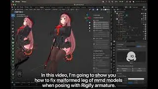 How to fix warped legs of Rigify integrated MMD models in Blender