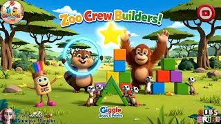 🦏Zoo Crew Builders: Shapes & Animal Homes |Giggle Brush & Palette Adventure #KidsLearning #KidsVideo