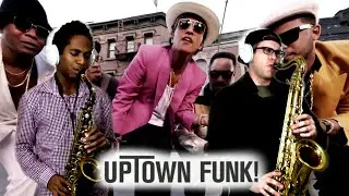 UPTOWN FUNK! - Mark Ronson & Bruno Mars - Tenor & Alto Sax Cover - BriansThing & Jacob Scesney 🎷