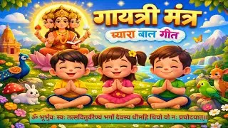 Gayatri Mantra Kids Song | 3D Cartoon Prayer | Kids Video Spritual Song