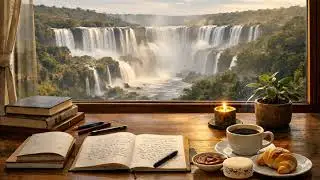 Study Jazz at Iguazu Falls ☕🎷 Cozy Caf&eacute; Jazz for Focus, Relax & Deep Work