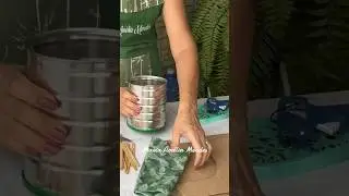 DIY - VEJA QUE IDEIA LINDA COM LATAS VAZIAS  #reciclagem