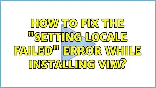 Ubuntu: How to fix the 