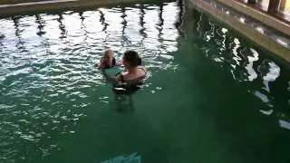 Ollie swimming