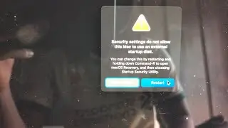 Security settings do not allow this Mac to use an external startup disk