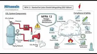 شرح كود NFPA 12 &ndash; أنظمة ثاني أكسيد الكربون (CO₂) في مكافحة الحرائق 💨🔥