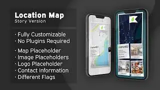 How Can I Promote My Business's Location? | Map Story, Reels Project |  After Effects Template