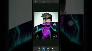 #Shorts #Shortsvideo | Neon glowing vector art | PicsArt se vector art shorts | Shorts editing