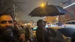 British Kashmiris protest onthe arrival of Azad Kashmir president sultan Mahmood outside Bham Hotel
